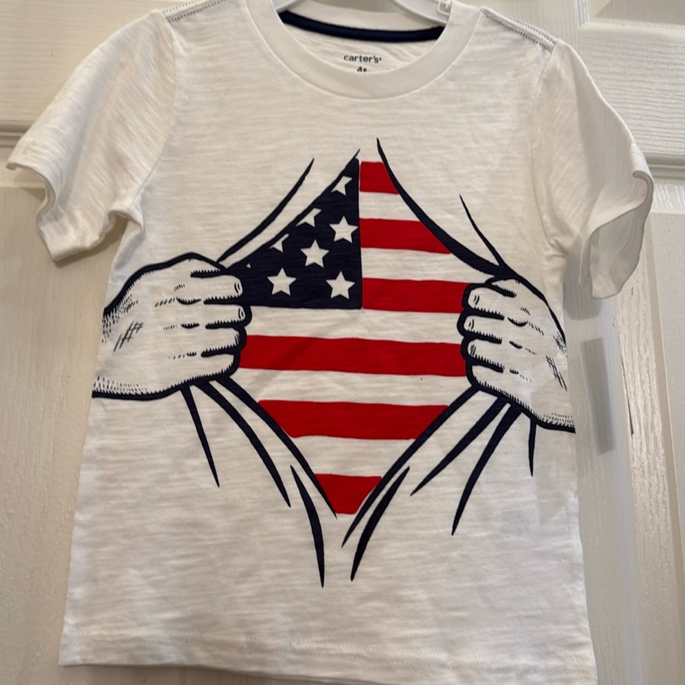 NWT Carter's America Flag Top 4T